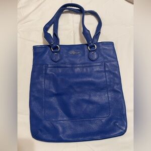 Cole Haan Royal Blue Pebbled Leather Tote